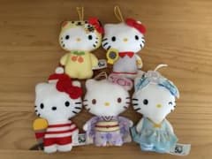 ハローキティ 50周年 ぬいぐるみマスコット 5種セットのサムネイル