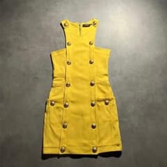 BALMAIN PARIS フランス製 ワンピース スウェット 金ボタン ドレス BALMAIN PARIS フランス製 ワンピース スウェット 金ボタン ドレス