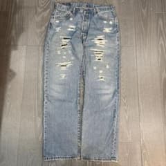 90s Levi's 501XX リメイク　デニム　迷彩　vintageのサムネイル