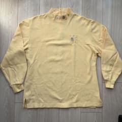 美品　マンシングウェア 長袖 M ペンギン刺繍 イエロー　黄色　襟ロゴ　襟刺繍