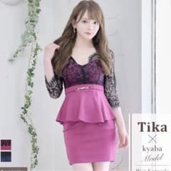 Tika ラグジュアリーペプラムミニドレスのサムネイル