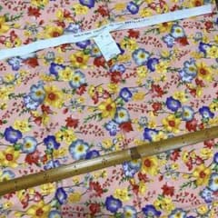 Alps Flower 生地 ピンク 花柄 コットン100%のサムネイル