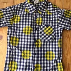 ネイビー チェック 夏 シャツ  美品のサムネイル