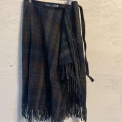Polo by Ralph Lauren チェック柄 ラップスカート フリンジのサムネイル