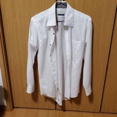 メンズ ワイシャツ 白 イージーアイロンのサムネイル