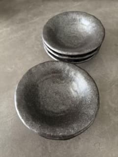新品 美濃焼 和食器 小鉢 6枚セット 鉄黒釉 陶器 黒　道の駅　志野織部のサムネイル
