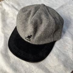 usa製 90s 00s KANGOL ウールキャップ グレー ブラック