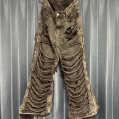 ダメージ加工 デニムパンツ ブラック y2k グランジ お兄系 地雷系のサムネイル