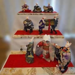 狐の嫁入り 江戸ちりめん 手作り ハンドメイド つまみ細工 - メルカリ