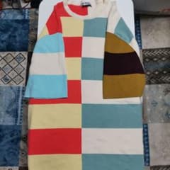 希少】SUNNEI スンネイ マルチカラー ブロックチェック ニット Mサイズ 