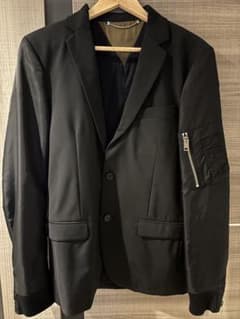 美品】DIESEL テーラードジャケット MA-1袖ドッキング デザイン - メルカリ