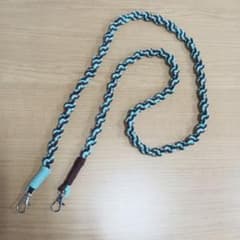 마크라메 뜨개질 스마트폰 숄더 하늘색 초콜릿 브라운