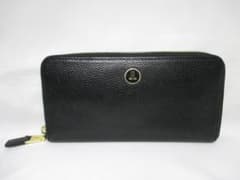 美品 ランセル 長財布 ラウンドファスナー長財布 黒 LANCEL 本物 