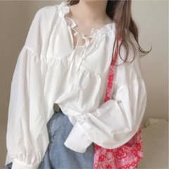 フレアリボンブラウス　flare ribbon blouse Melのサムネイル