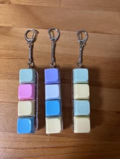 キーボード キーホルダー 4キー パステルカラー 3個セットのサムネイル