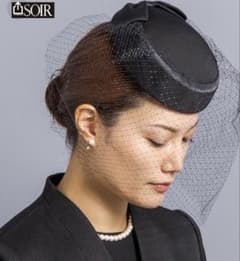 PETITSOR ブラック トーク帽　ベレー帽　東京ソワール￼のサムネイル