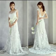 DRESS PRODUCTION W284 刺繍レースソフトマーメイドドレス - メルカリ