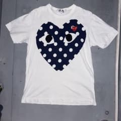 PLAY Comme des Garçons 水玉柄 ドットハートTシャツ L - メルカリ