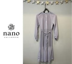 nano・universe ナノユニバース　プリーツワンピース　春色ブルーのサムネイル