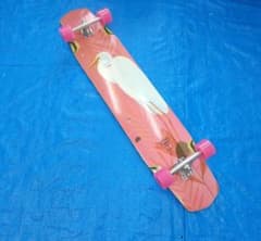 핑크 헤론 디자인 스케이트 보드 완성