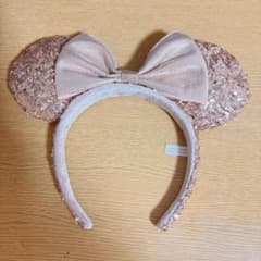 ミッキー耳カチューシャ ローズゴールド スパンコールのサムネイル