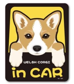 WELSH CORGI in CAR ステッカーのサムネイル