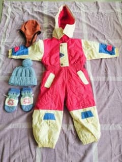 ★サイズ調整可能★子ども用90～110cmスキーウェアとおまけ付きのサムネイル
