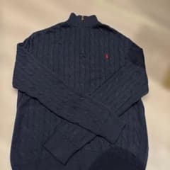 POLO RALPH LAUREN QR ハーフジップ ケーブルニットネイビーL - メルカリ