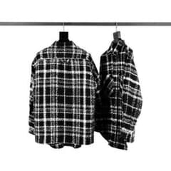H.essentials ツイードシャツ　新品Tweed Overshirtのサムネイル