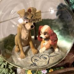 ディズニーストア　わんわん物語Lady&Trumpスノーグローブ　オルゴール付き ディズニーストア わんわん物語Lady&Trumpスノーグローブ オルゴール