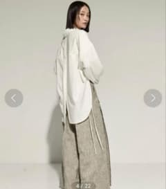 STUDIOUS Oversize 4way Shirt ホワイト ストライプのサムネイル