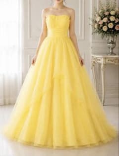 AIMER　ロングドレス　イエロー ラメ　9号　演奏会　ステージドレス AIMER ロングドレス イエロー ラメ 9号 演奏会 ステージドレス - メルカリ