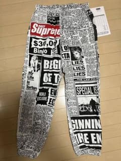 Supreme  Sサイズ　シュプリーム ニュースプリントスケートパン 白のサムネイル