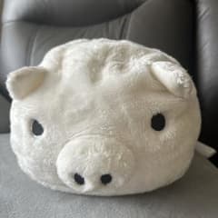 モノクロブー　白　ぬいぐるみ　平成レトロのサムネイル
