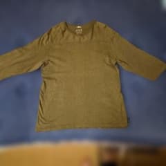Gohemp ヘンプ混 七分袖カット サドルブラウン　Lのサムネイル