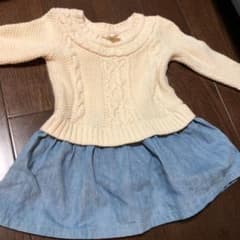 ＊ GAPニットデニムワンピース80 ＊お値下げしましたのサムネイル