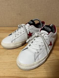 a432/コンバース ワンスター GF レザーWHITE/RED/25.5㎝ - メルカリ