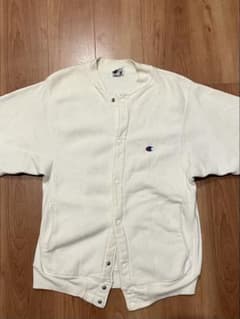 90s Champion リバースウィーブ USA製 スナップカーディガン 白のサムネイル