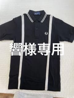 FRED PERRY ポロシャツ ブラック ホワイト Sサイズ - メルカリ