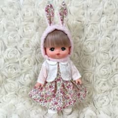 メルちゃん　ウサ耳花柄ワンピ&ジャケットコーデのサムネイル