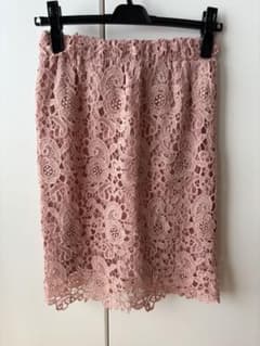 美品　レース タイトスカート ピンク　Mサイズ相当のサムネイル