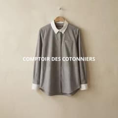 新品COMPTOIR DES COTONNIERS 長袖シャツ切替デザインXL