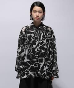 【美品】HARE アソートガラシアーシャツ 長袖 ブラックのサムネイル