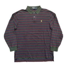 希少 高配色　90s ラルフローレン　ボーダー　ラガーシャツ　古着のサムネイル