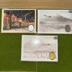 【未使用3枚セット】世界の医療団 クリスマスカード 和柄 富士山 東京のサムネイル
