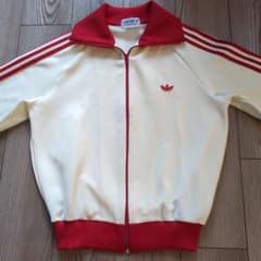 アディダス 80s トラックジャケット ジャージ デサント 2号 赤 白