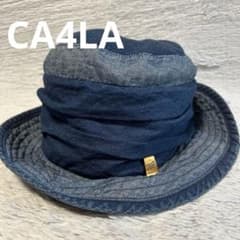 CA4LA 카실라 버킷 모자 바케하 핀 배지 첨부 인디고