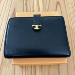 値下げ　美品　トッズ 折りたたみ財布 Tタイムレス　ブラック×ピンク バイカラー 値下げ 美品 トッズ 折りたたみ財布 Tタイムレス ブラック×ピンク バイ