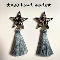 ブラックスターのタッセルピアス★のサムネイル