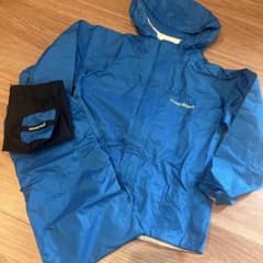 mont-bell レインスーツ 130サイズ ライトブルーのサムネイル